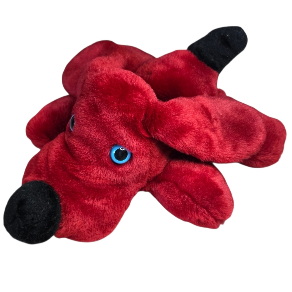 Vintage Lucy's Toys RARE Blue Eyed Floppy Ear 14" Red Dog Plush Stuffed Animal